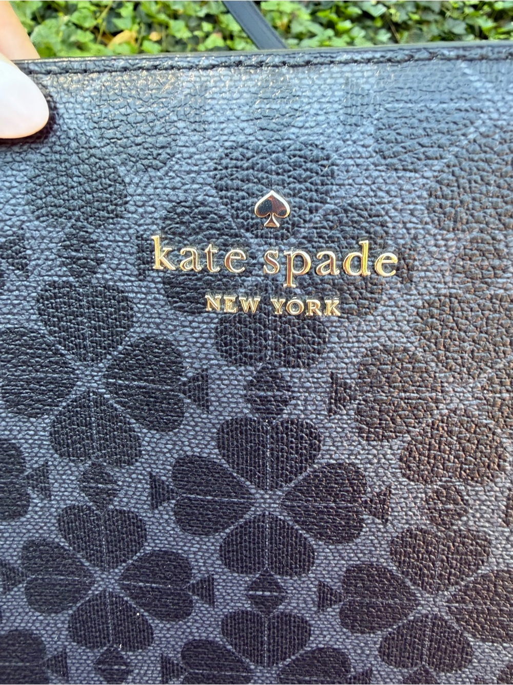 Kate Spade NWOT Large Navy Triple Compartment Carry-all Patterned Tote Fits PC - Picture 14 of 14